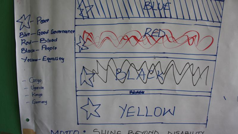 Athletes create posters in the PlayAble Workshop: What is your dream? poster